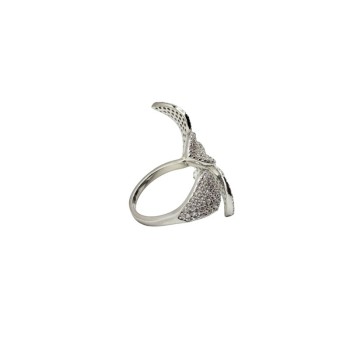 ANELLO FOGLIA CON ZIRCONI IN ARGENTO MOD. AN74635 [0a6d50e8]
