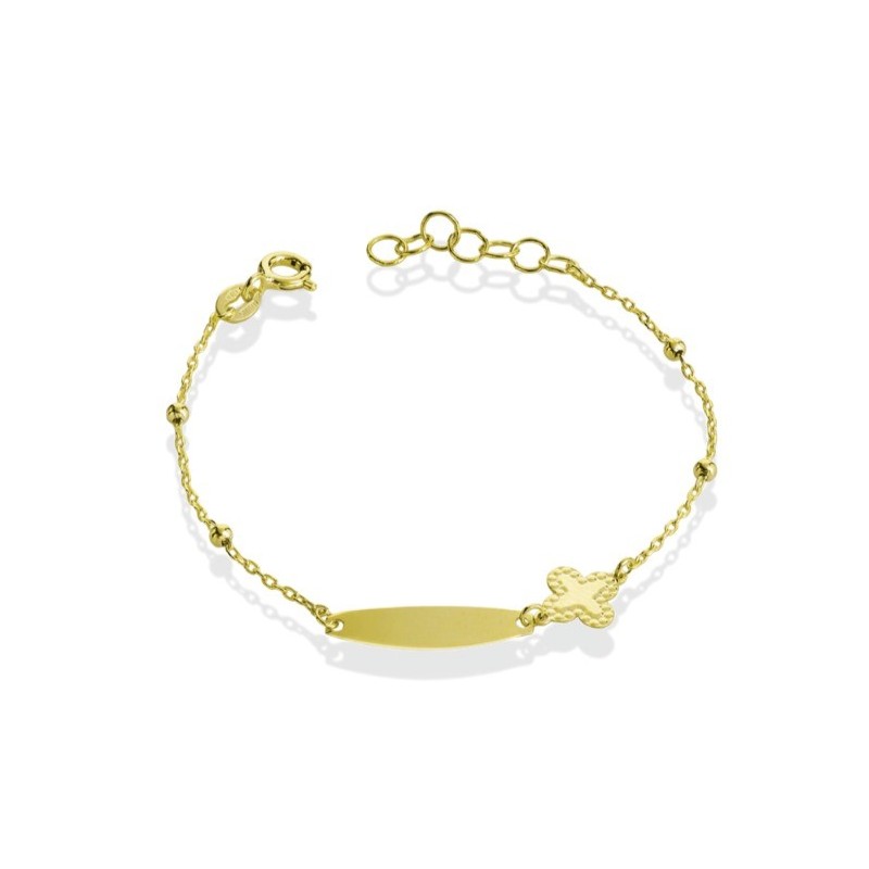 BRACCIALE IN ORO 9KT CON TARGA MOD. 1181 [2ad82736]