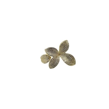 ANELLO FOGLIA CON ZIRCONI IN ARGENTO MOD. AN74635 [30179ca5]