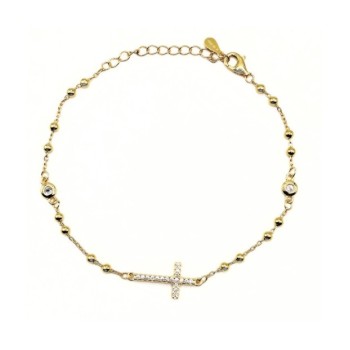 BR.ROSARIO CON CROCE IN ARGENTO E ZIRCONI MOD. B0197 [2bee6fba]