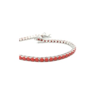 Bracciale tennis in argento con opale Mod. BRTEN.3MM18MIL [b1a40c42]