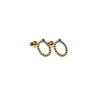 orecchini cerchio pallinato in argento mod. itaargor648 [530a8150]