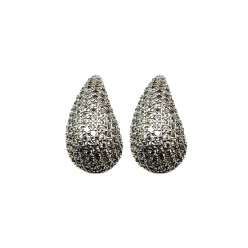 orecchini goccia pavè in argento 925 mod. E2846 [731d72ee]