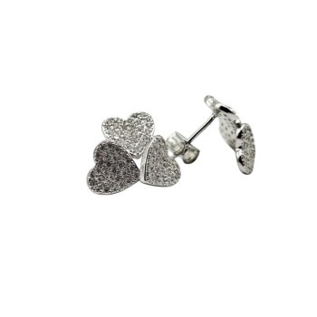 orecchini cuori in argento e zirconi mod. E2960 [344f12f8]