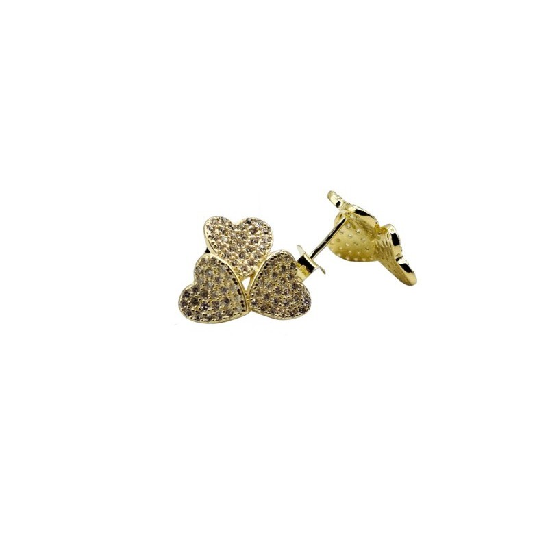 orecchini cuori in argento e zirconi mod. E2960 [d7139db8]