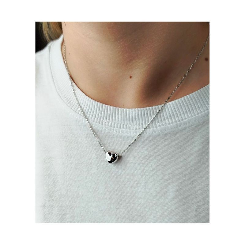 Collana cuore bombato in argento mod. ITAARGCL755 [77d728a1]