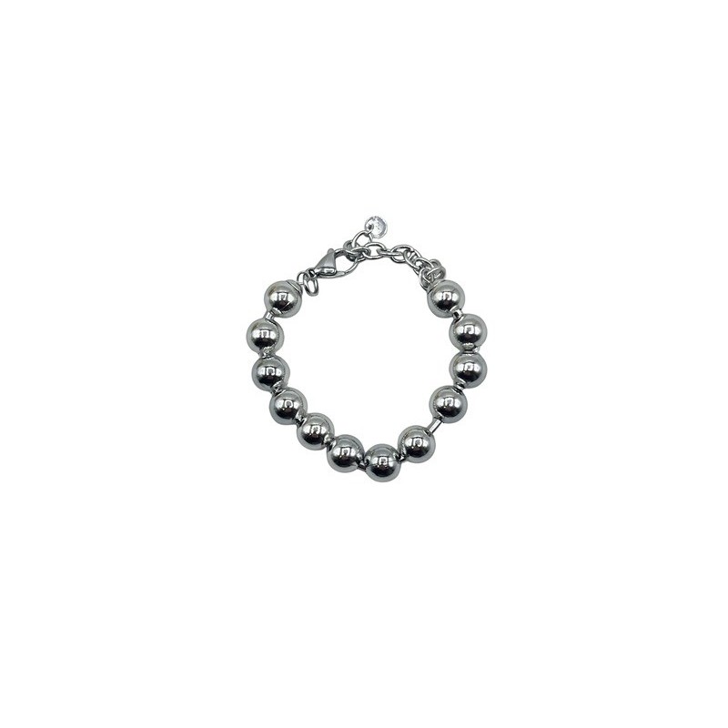 bracciale in acciaio con sfere lucide mod. itabr1068 [5b0445b3]