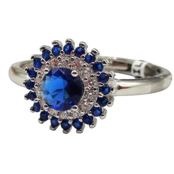 anello tondo in argento con zirconi colorati mod. r1799 [5d5cb888]