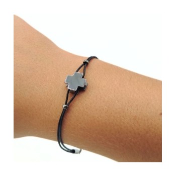 bracciale con croce in argento mod. ssbr089 [323f07bd]