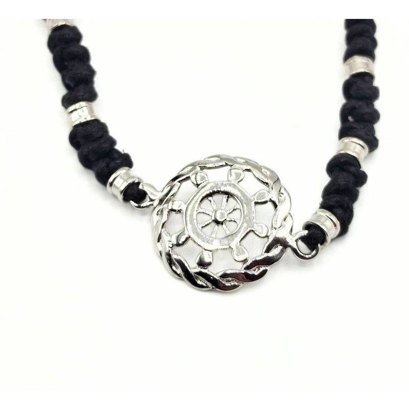 BR. IN ARGENTO CORDA CON NODI MOD. SSBR119 [e309066b]