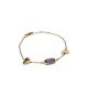 bracciale in argento dorato con cuori e pietra viola mod. itaargbr1540 [0f087dac]