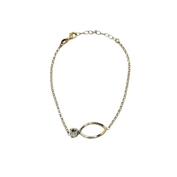 BR. IN ARGENTO CON OVALE E CUORE ZIRCONE MOD. ITAARGBR1085 [8f597cd9]