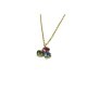 CL.IN ARG.DORATO CON PENDENTE TRILOGY ZIRCONI MULTICOLOR MOD. ITAARGCL1184 [31761acb]