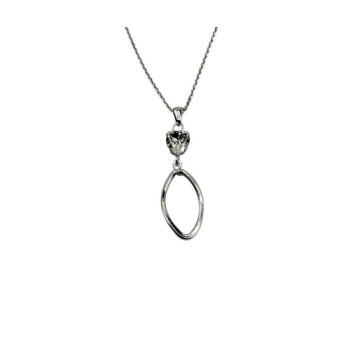 CL. IN ARGENTO CON OVALE E CUORE ZIRCONE MOD. ITAARGCL1190 [da0a34d6]