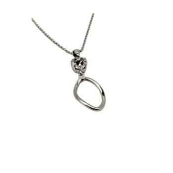 CL. IN ARGENTO CON OVALE E CUORE ZIRCONE MOD. ITAARGCL1190 [032c77db]