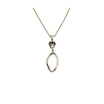 CL. IN ARGENTO CON OVALE E CUORE ZIRCONE MOD. ITAARGCL1190 [5da6ecd7]