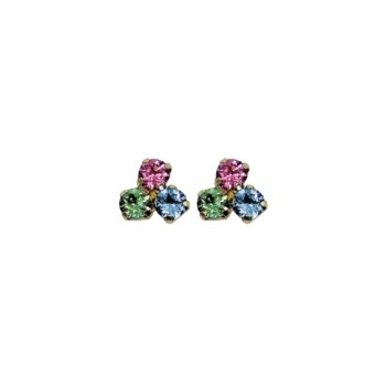 OR.IN ARG.DORATO TRILOGY ZIRCONI MULTICOLOR MOD. ITAARGOR0765 [0213f1db]