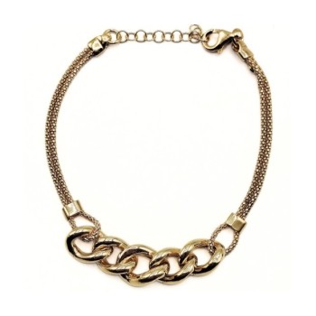 BR. IN ARGENTO 2 FILI FOPE E INTRECCIO CENTRALE MOD. SSBR014 [4535d3c2]