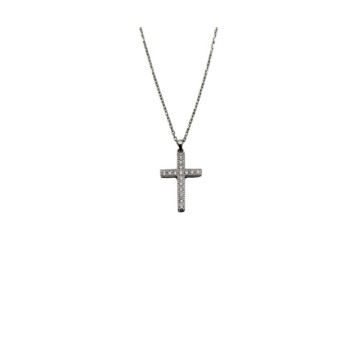 CL. CROCE  IN ARGENTO E MOISSANITE  0,24 KT MOD. 78198 [8d99725a]