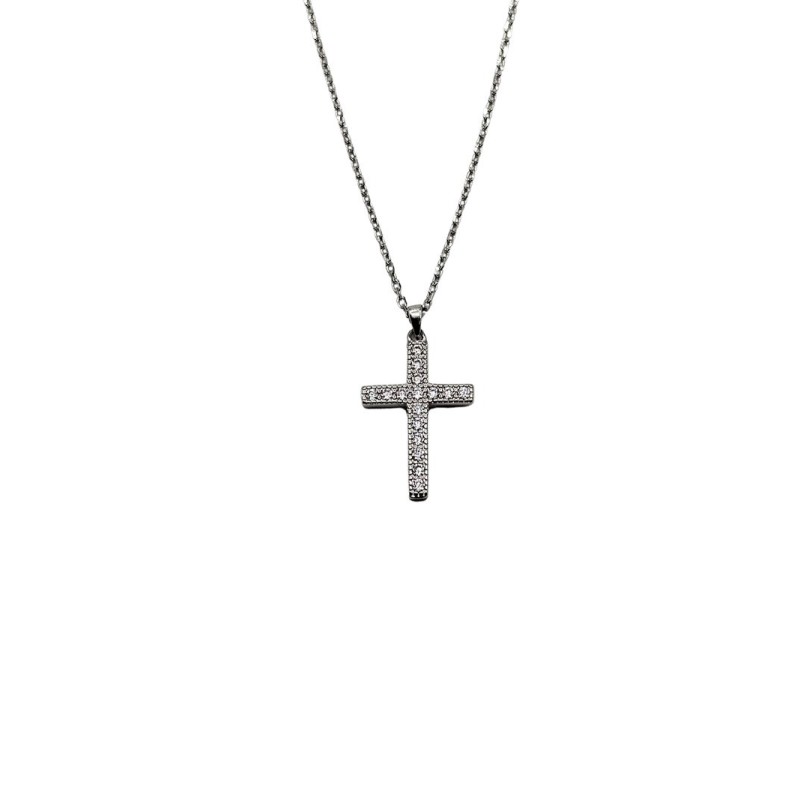 CL. CROCE  IN ARGENTO E MOISSANITE  0,24 KT MOD. 78198 [8d99725a]