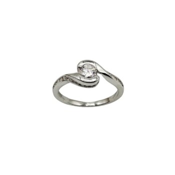 AN. SOLITARIO IN ARGENTO E MOISSANITE 0,72 KT MOD. 78203 [caa93b43]