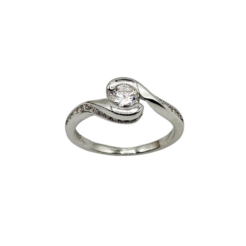 AN. SOLITARIO IN ARGENTO E MOISSANITE 0,72 KT MOD. 78203 [caa93b43]