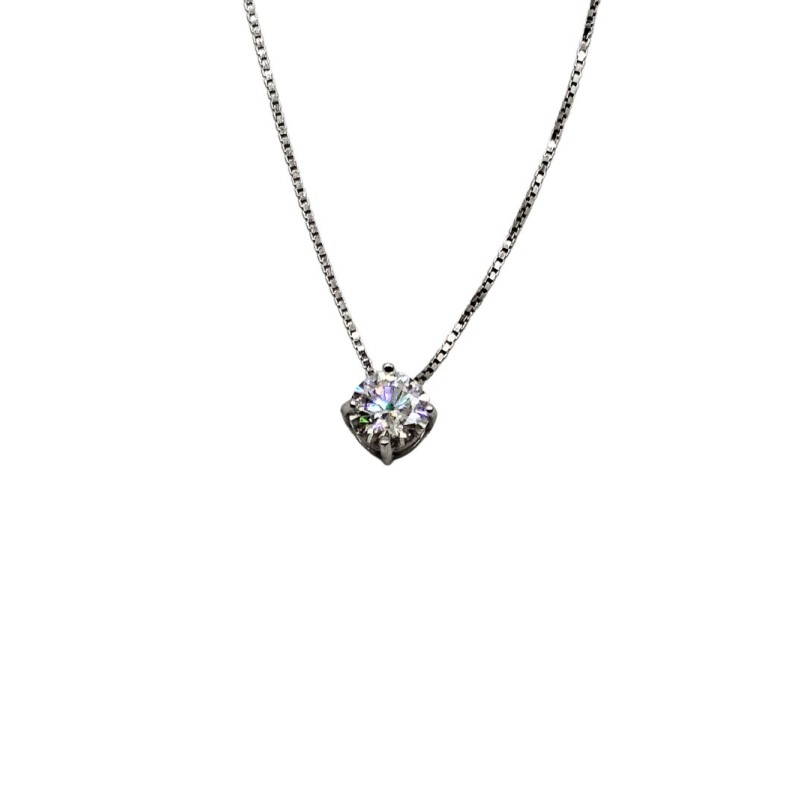 CL. PUNTO LUCE IN ARGENTO E MOISSANITE 0,50 KT MOD. 78910 [b962b4ec]
