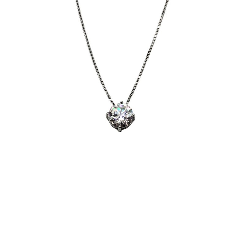 CL. PUNTO LUCE IN ARGENTO E MOISSANITE 0,80 KT MOD. 78911 [3ece6ced]