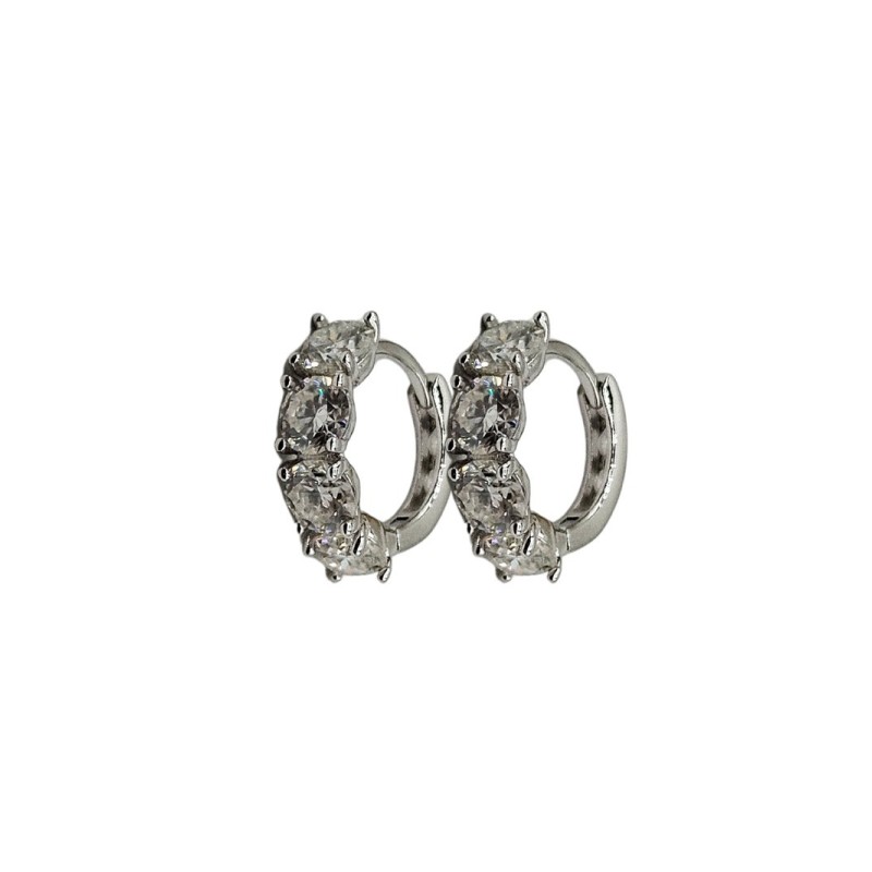 OR. CERCHIETTI IN ARGENTO E MOISSANITE  2,40  KT MOD. 78928 [efb40682]