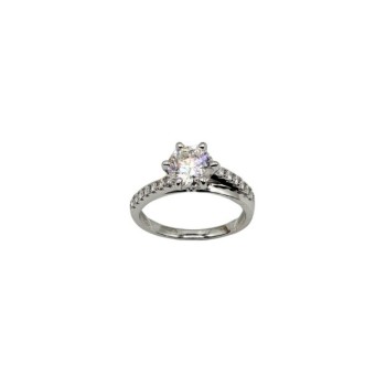 AN. SOLITARIO IN ARGENTO E MOISSANITE 1,50 KT MOD. 79420 [b6aaef52]