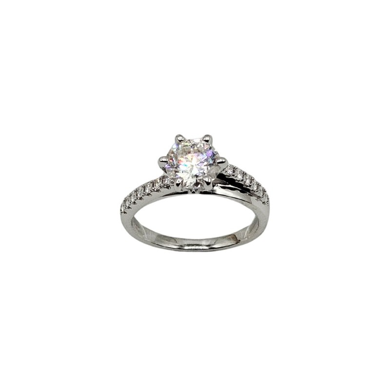 AN. SOLITARIO IN ARGENTO E MOISSANITE 1,50 KT MOD. 79420 [b6aaef52]