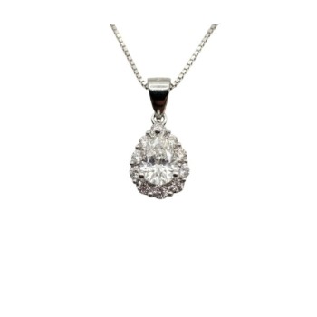 CL. PUNTO LUCE  GOCCIA IN ARGENTO E MOISSANITE 1,06 KT MOD. 79510 [44eb8196]