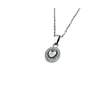 Collana  in acciaio con pendente  ovale mpod.PDD00269 [c39e2be6]