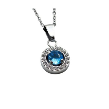 Collana  in acciaio con pendente  tondo mod.PDD00262 [af34b41b]