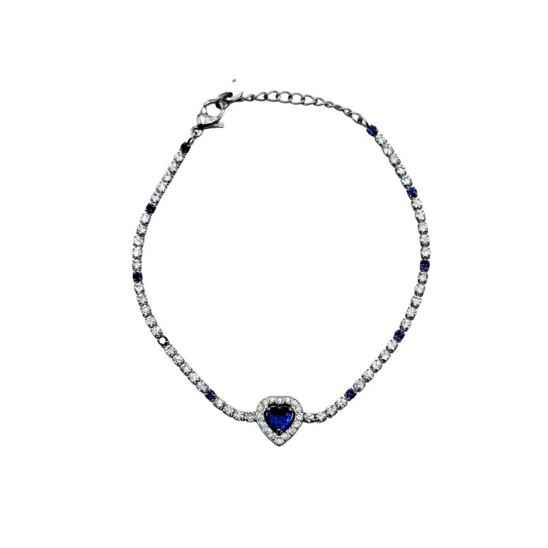 bracciale tennis in acciaio con cuore mod. brd00516 [7dd35f18]