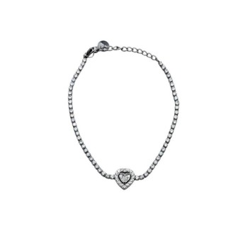 bracciale tennis in acciaio con cuore mod. brd00516 [8be2248b]