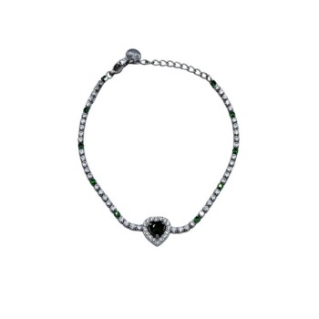 bracciale tennis in acciaio con cuore mod. brd00516 [53a242d4]