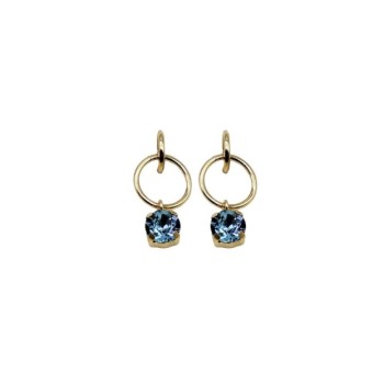 ORECCHINI IN ARGENTO CON CERCHIO E ZIRCONE COLORATO MOD.  ITAARGOR1457 [409554bd]