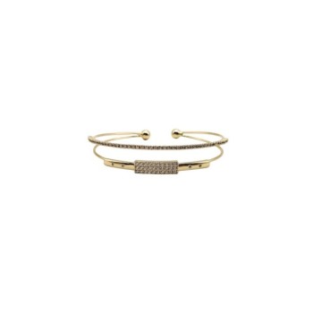 bracciale in acciaio a manetta con zirconi mod. brd00545 [152faca8]