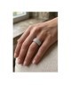 ANELLO 1/2 FASCIA PAVE IN ARGENTO 925 E MOISSANITE 0,68 KT MOD. 79402 [8009a1e5]