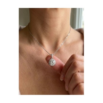 CL. PUNTO LUCE TONDO IN ARGENTO E MOISSANITE 1,00 KT MOD. 78922 [b2e2b798]