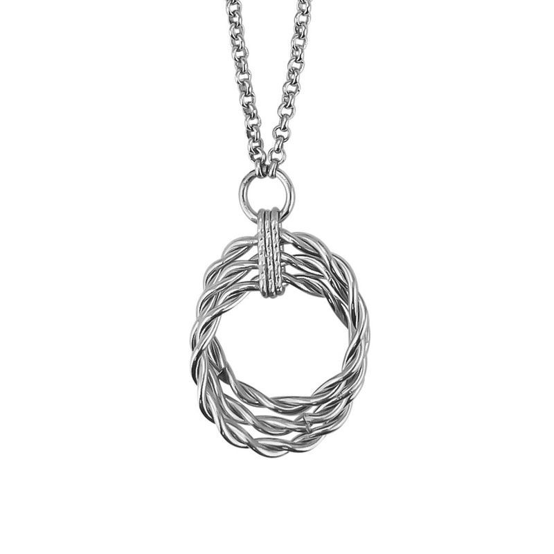 Collana a cerchi torchon intrecciati MOD. XGR687 [ad99994b]