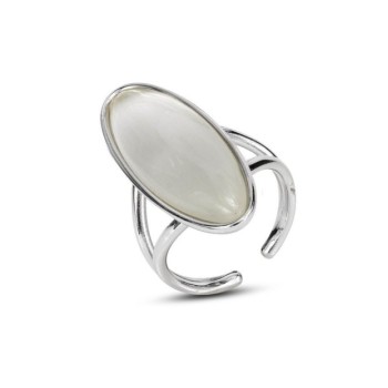 Anello con pietra grande madreperla ovale Mod.XAN232W [2ddeeffb]