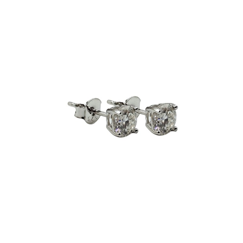 orecchini punto luce in argento 925 con moissanite mod. 77782 [8812dd24]