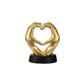 MANI A CUORE RESINA ORO OPACO 9X5,5 H.10 MOD. R18353/1ORONE [0b484ab0]
