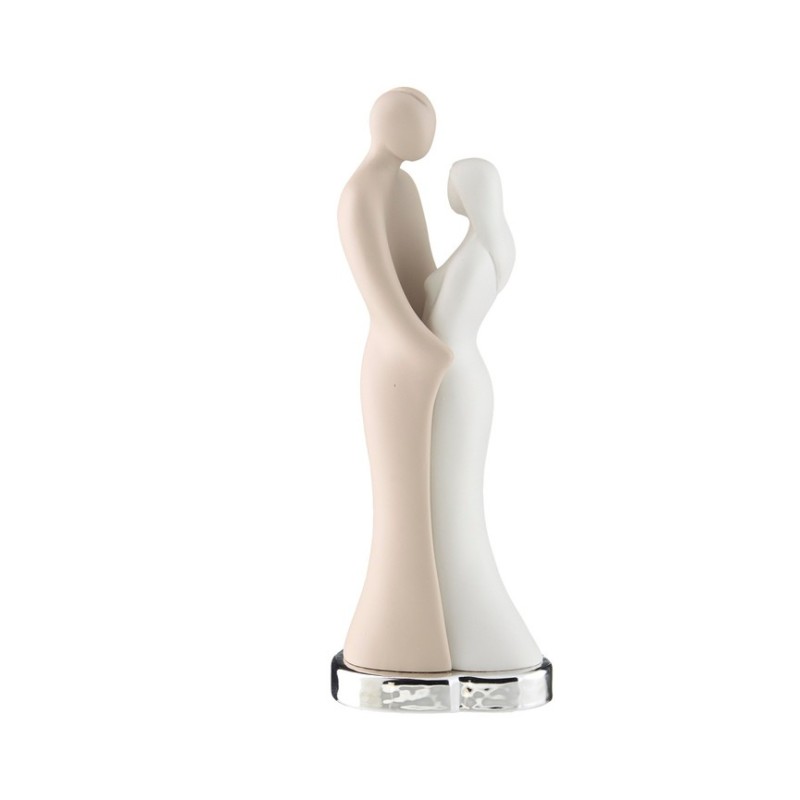 COPPIA INNAMORATI H18 BASE ARGENTO MOD. R18350/1AR [7fd42795]