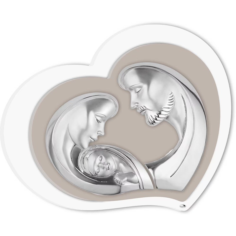 PANNELLO CUORE SACRA FAMIGLIA 46X37 MOD. R18264/2 [55647b14]