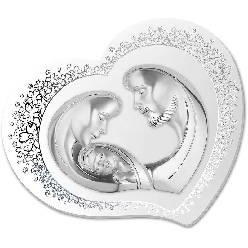 PANN. CUORE SACRA FAMIGLIA RES. ARGENTO 46X37 MOD. R18267/2 [c2cc6ccf]
