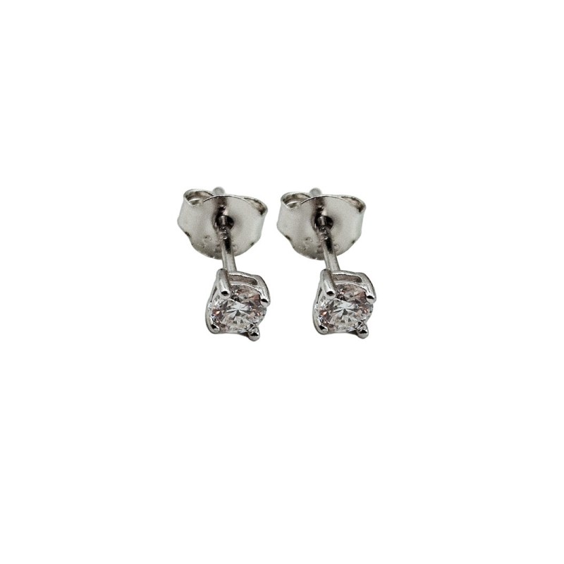 Orecchini p.luce 4 griff  in argento 925 e moissanite mod. 77778 [6a600149]