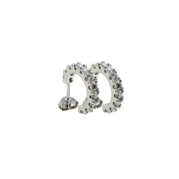 ORECCHINO CERCHIETTO  IN ARG. E MOISSANITE  1,32KT MOD.79324 [afa77a43]